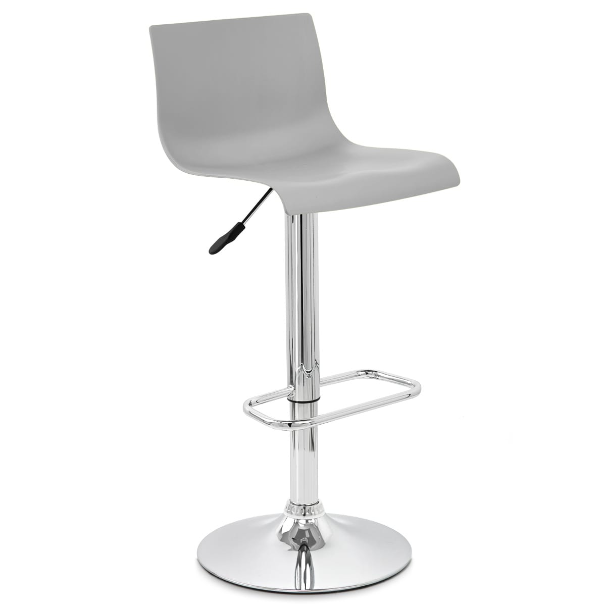 Taburete Plástico Cromo - Serena Gris