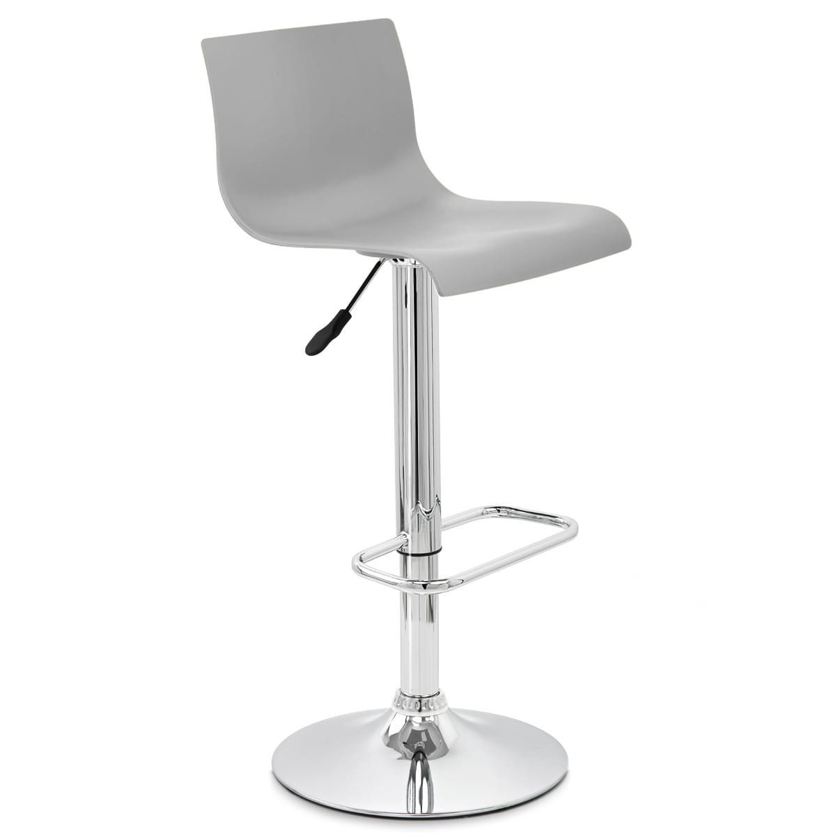 Taburete Plástico Cromo - Serena Gris
