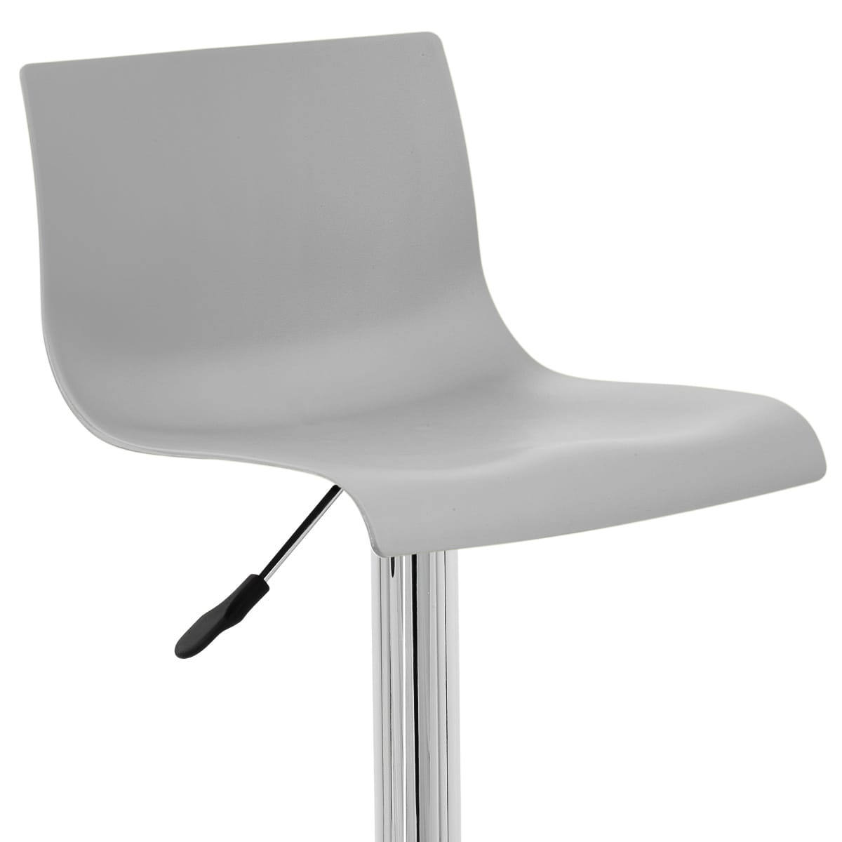 Taburete Plástico Cromo - Serena Gris
