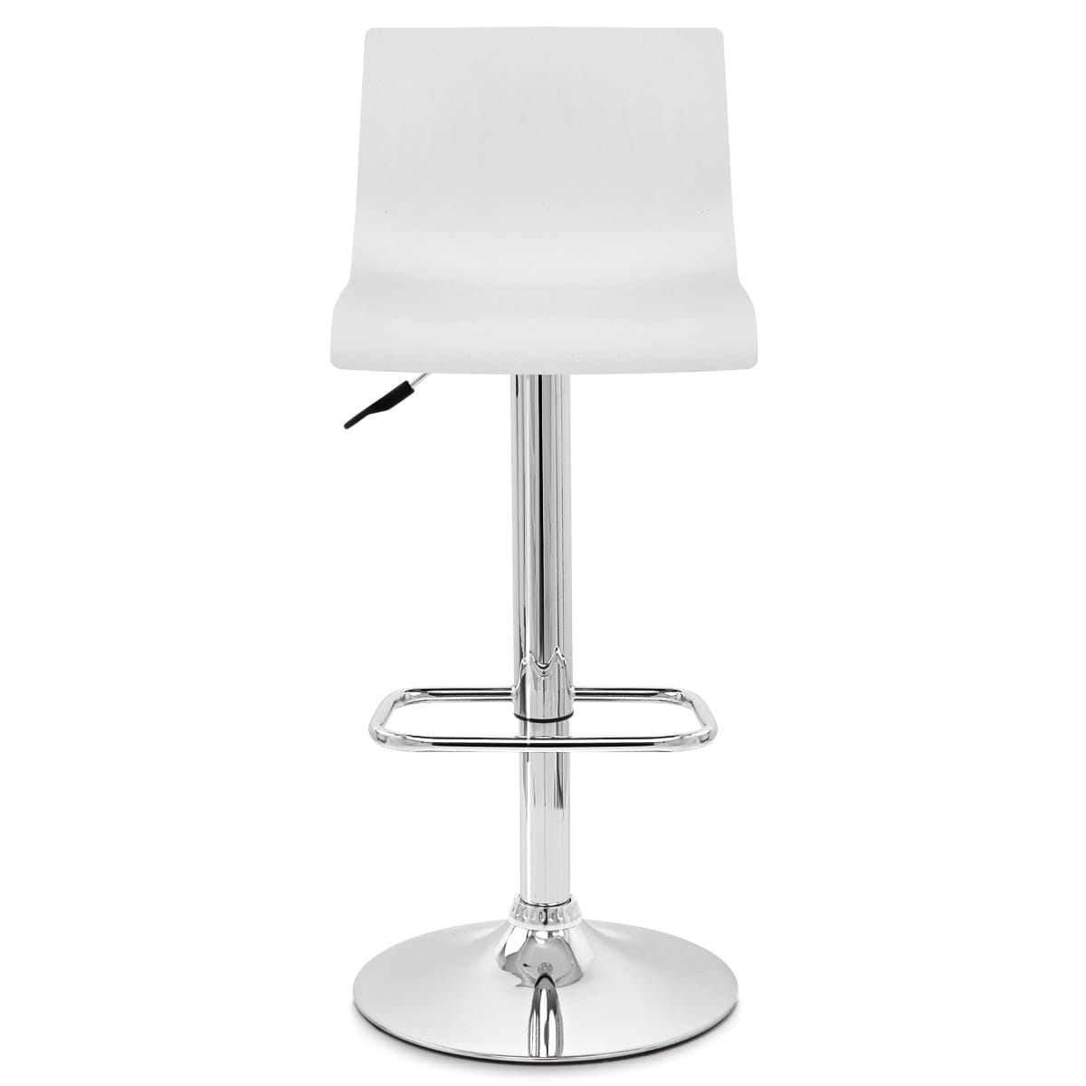 Taburete Plástico Cromo - Serena Blanco