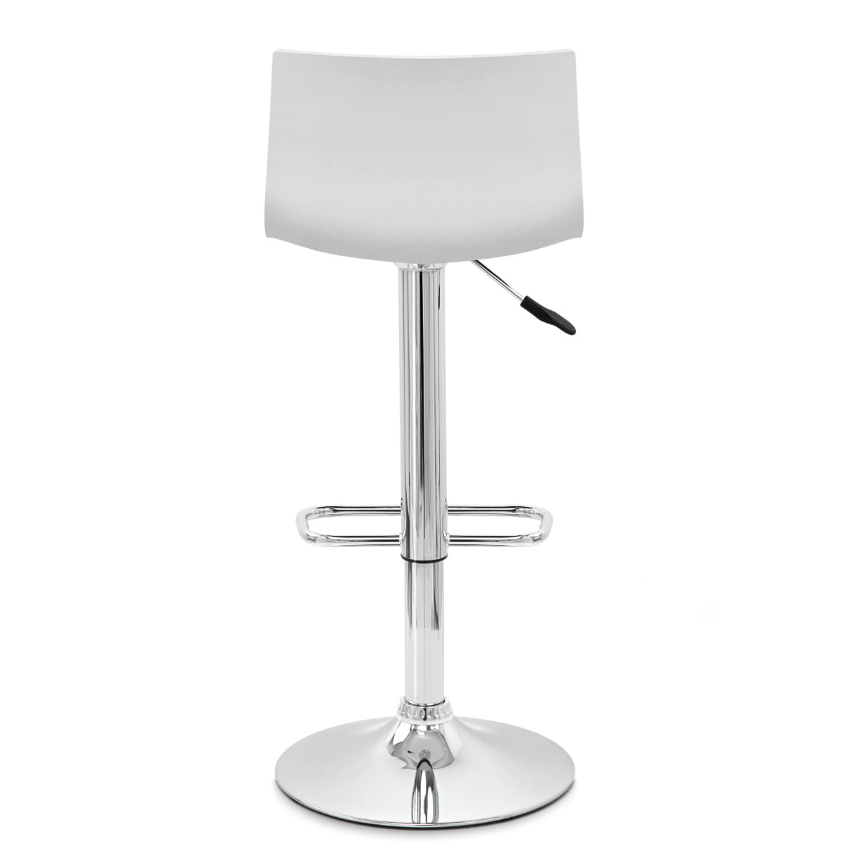 Taburete Plástico Cromo - Serena Blanco