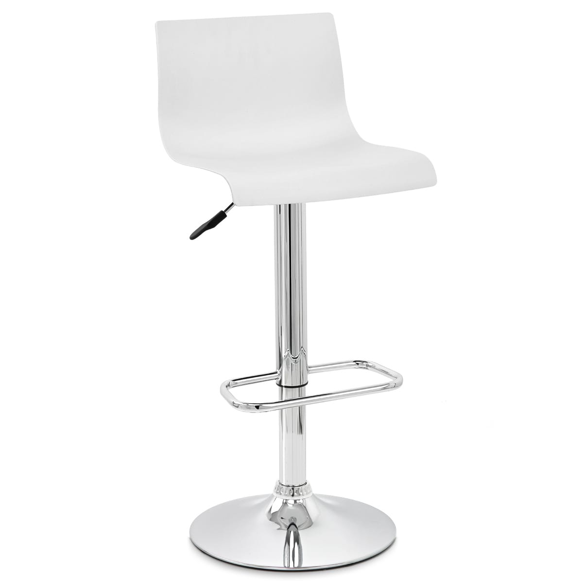 Taburete Plástico Cromo - Serena Blanco