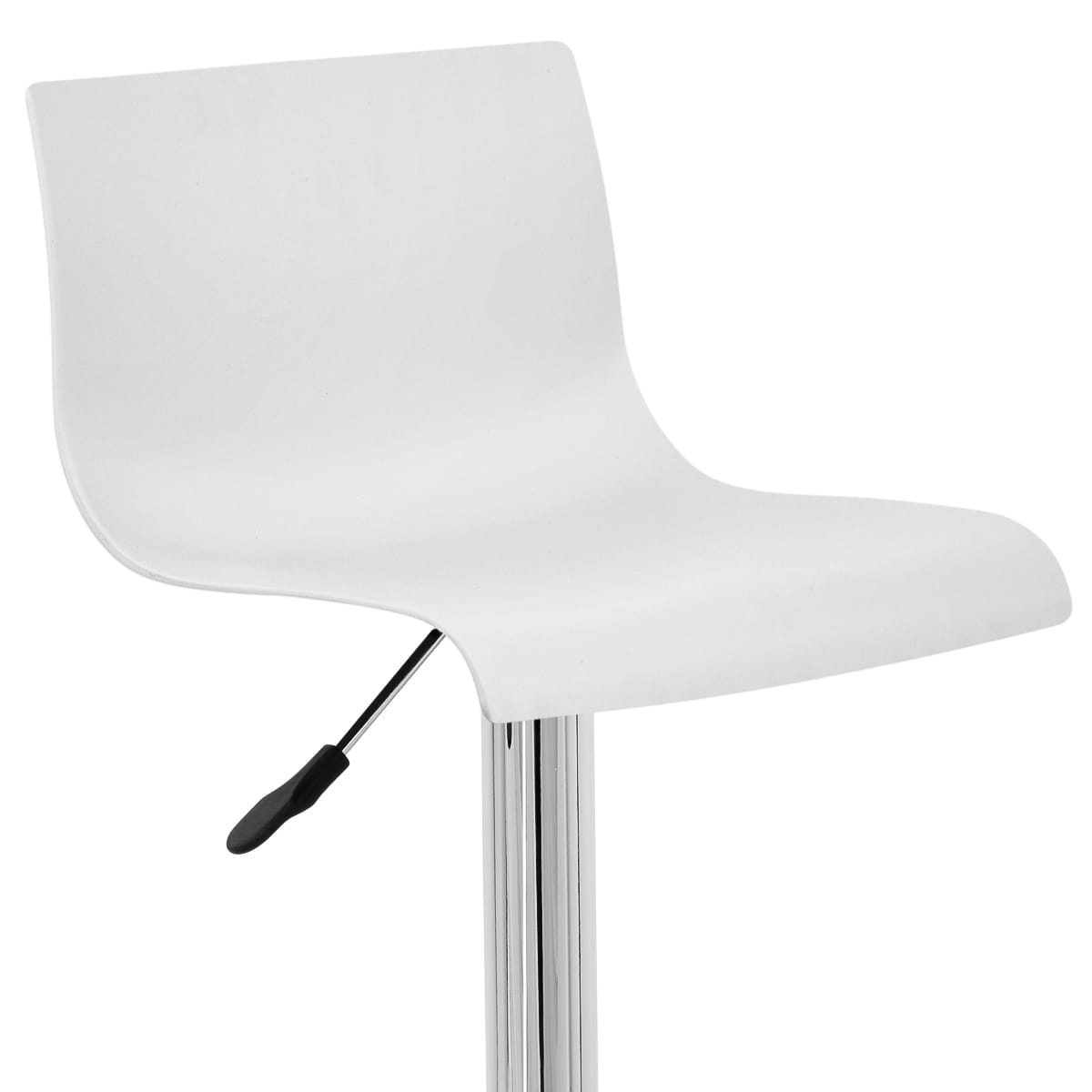 Taburete Plástico Cromo - Serena Blanco