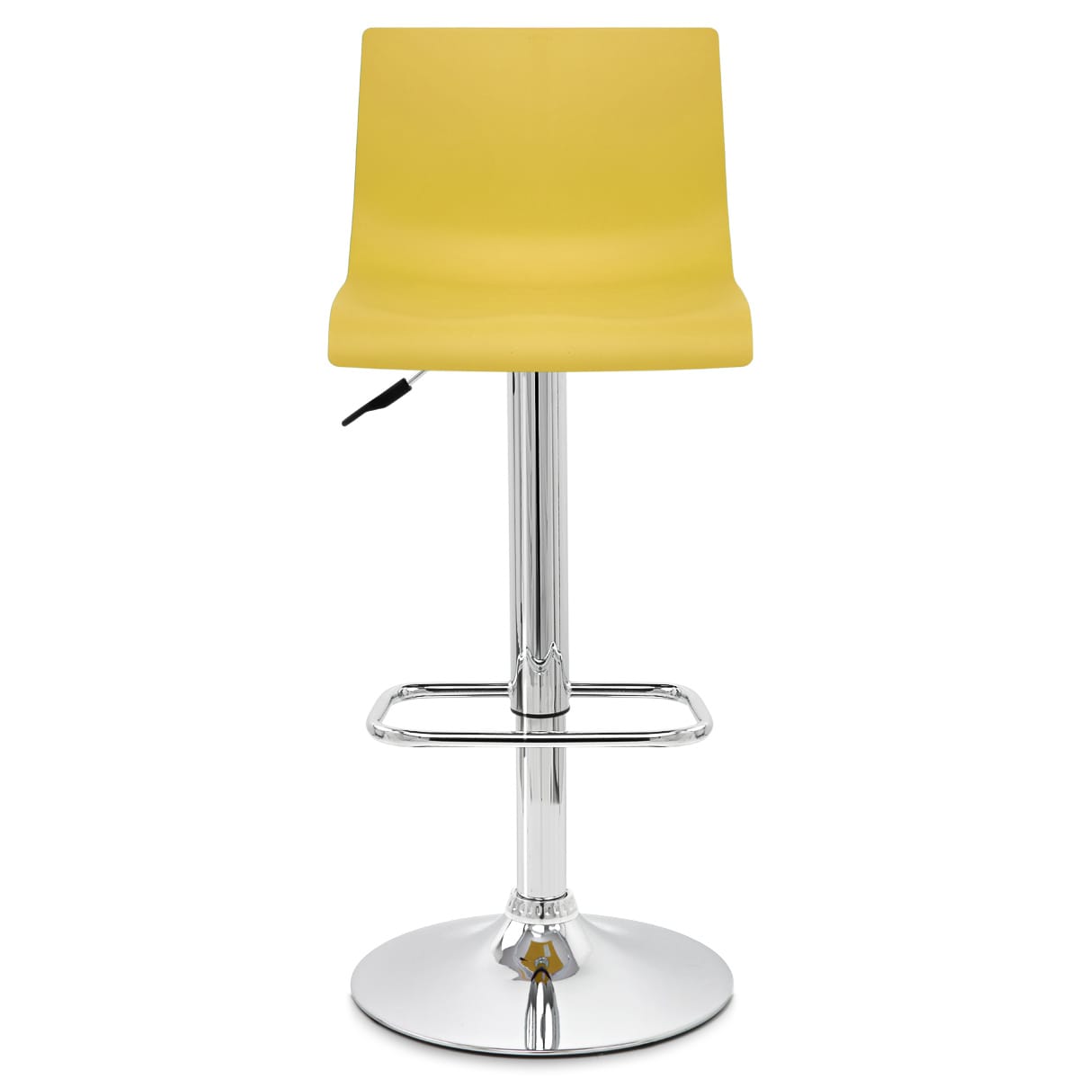Taburete Plástico Cromo - Serena Amarillo