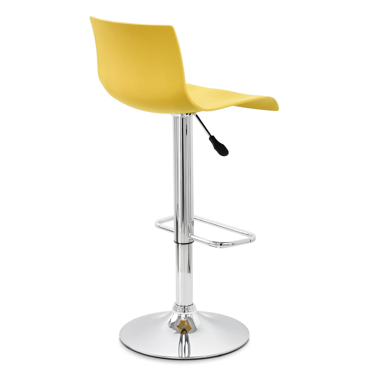 Taburete Plástico Cromo - Serena Amarillo