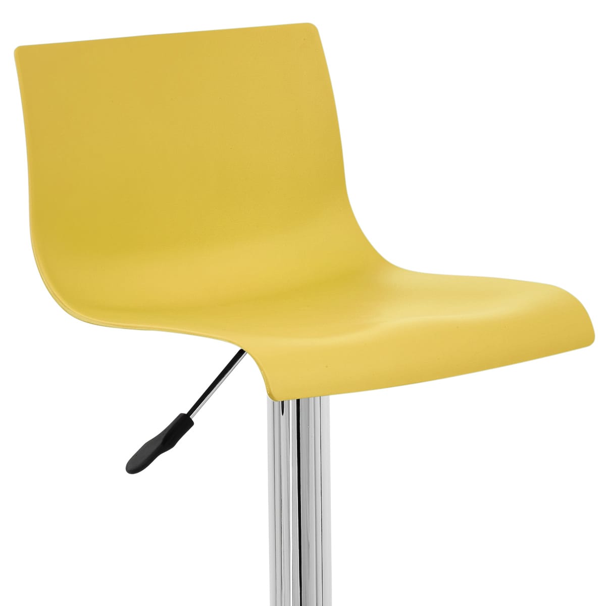Taburete Plástico Cromo - Serena Amarillo