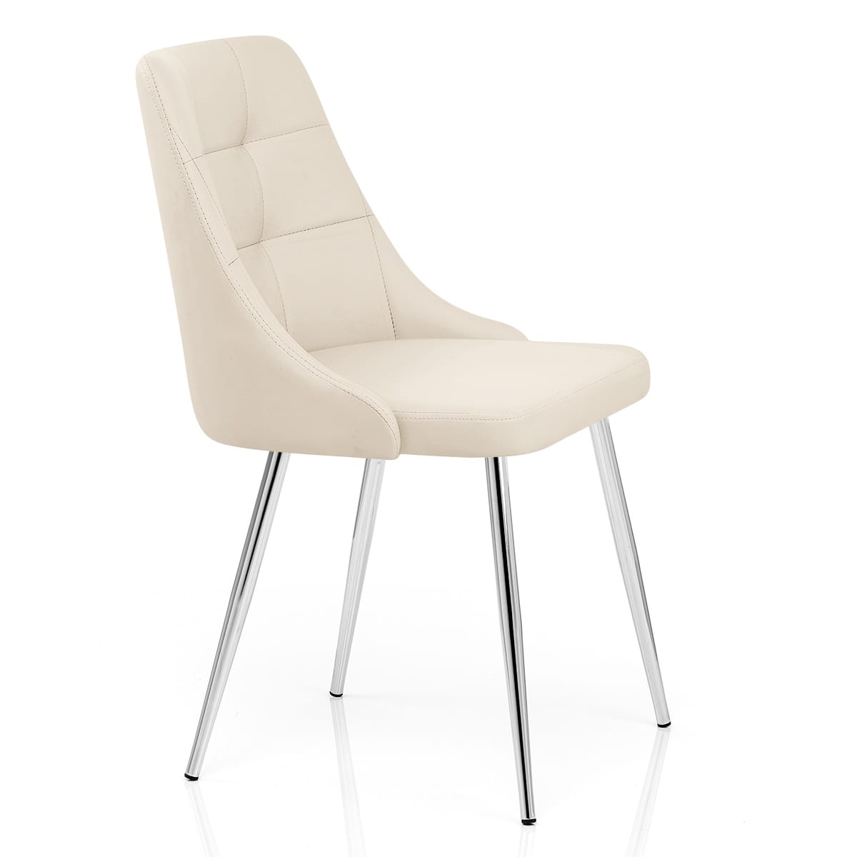 Silla Polipiel Cromo - Shanghai Crema