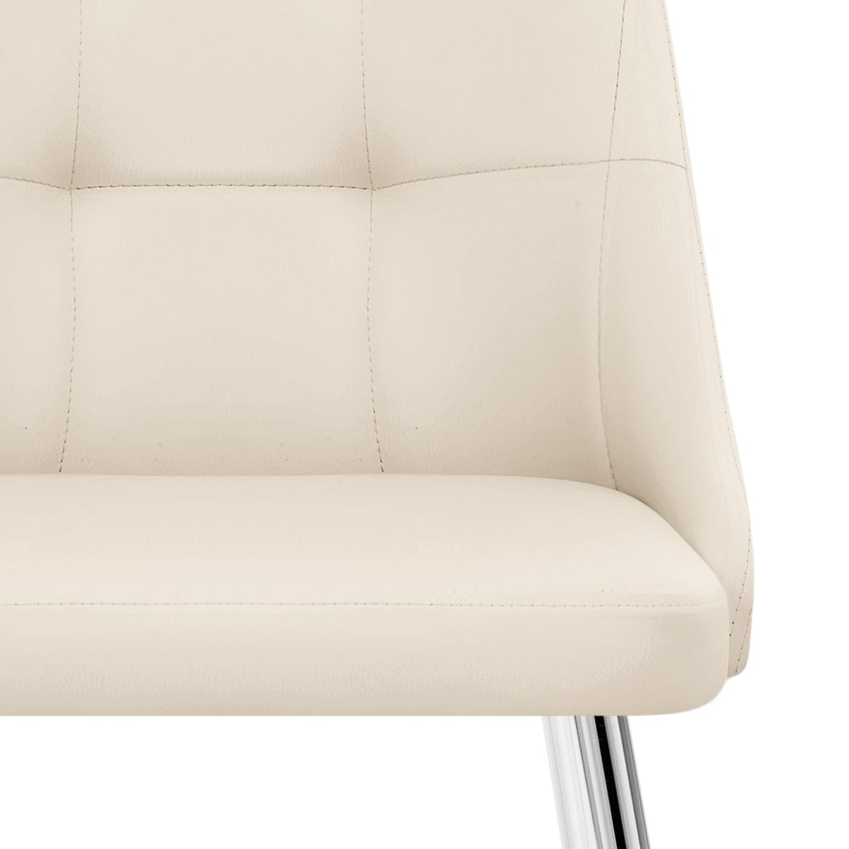 Silla Polipiel Cromo - Shanghai Crema