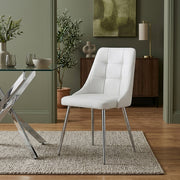 Silla Polipiel Cromo - Shanghai Blanco