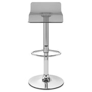 Taburete Plástico Cromo - Shimmer Gris