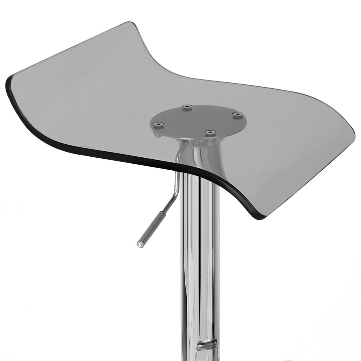 Taburete Plástico Cromo - Shimmer Gris