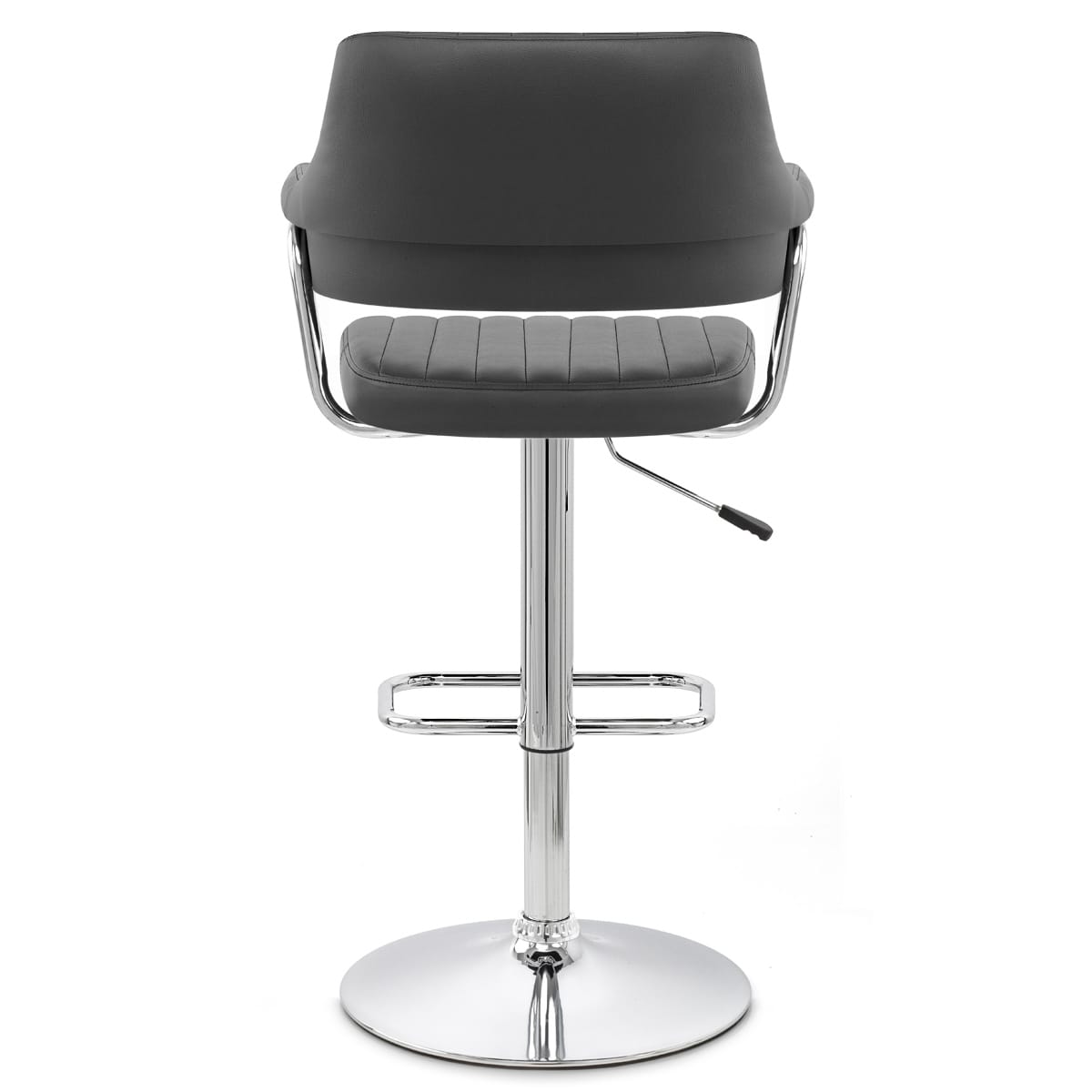 Taburete Polipiel Cromo - Skyline Negro