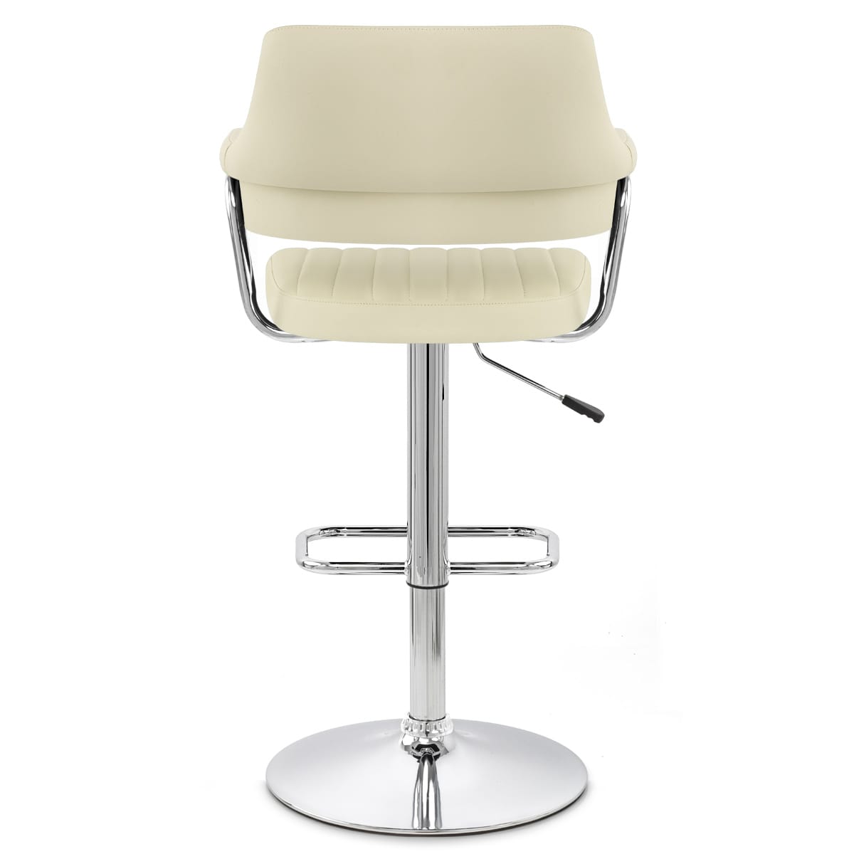 Taburete Polipiel Cromo - Skyline Crema