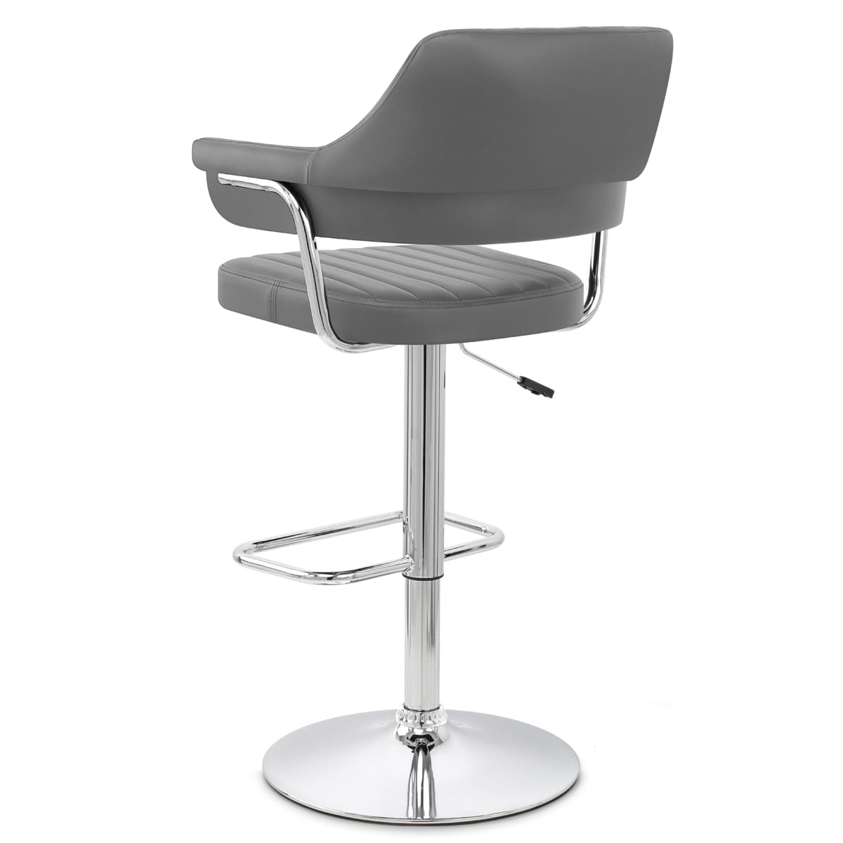 Taburete Polipiel Cromo - Skyline Gris