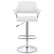 Taburete Polipiel Cromo - Skyline Blanco