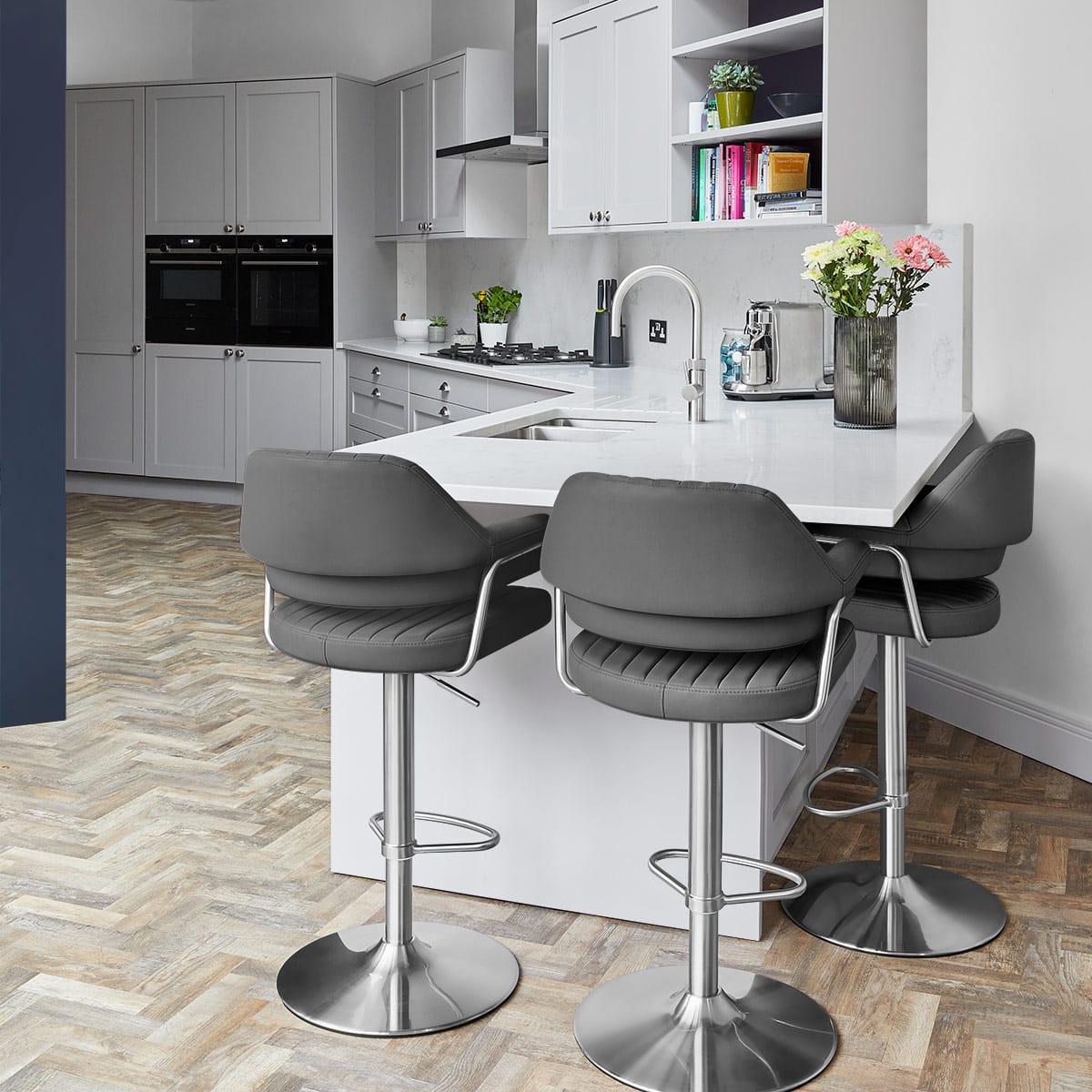Skyline Brushed PU Gris Oscuro