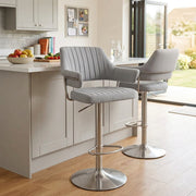 Taburete Tela Satinado - Skyline Gris