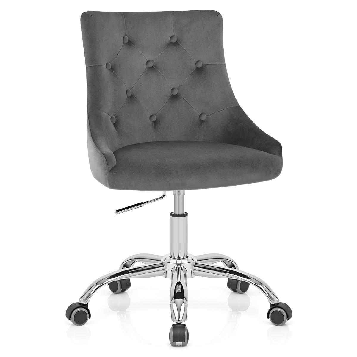 Silla Oficina Terciopelo - Sofia Gris Oscuro