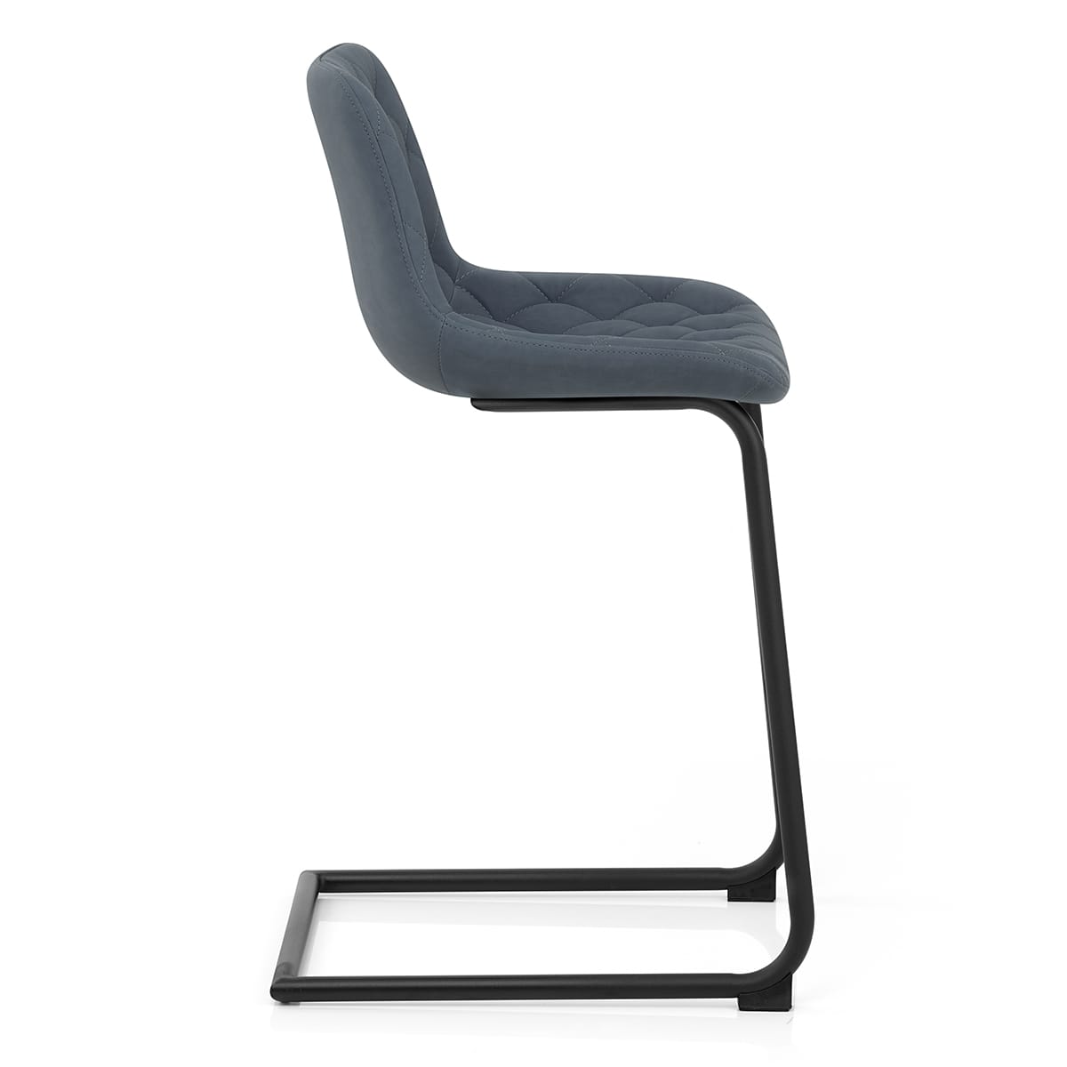 Taburete Polipiel Metal - Soho Azul
