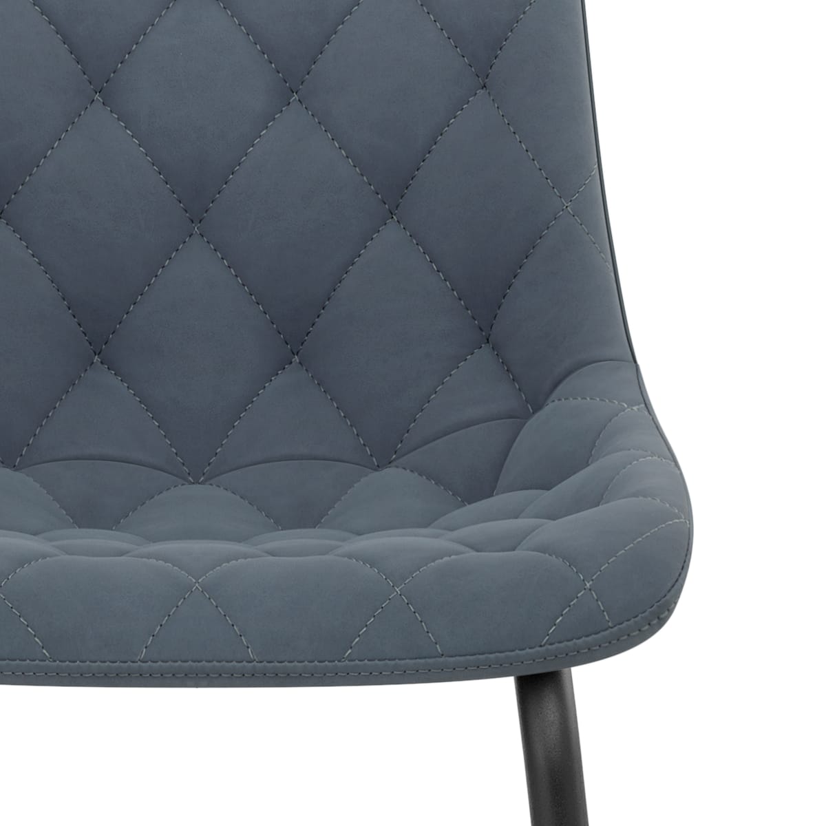 Taburete Polipiel Metal - Soho Azul