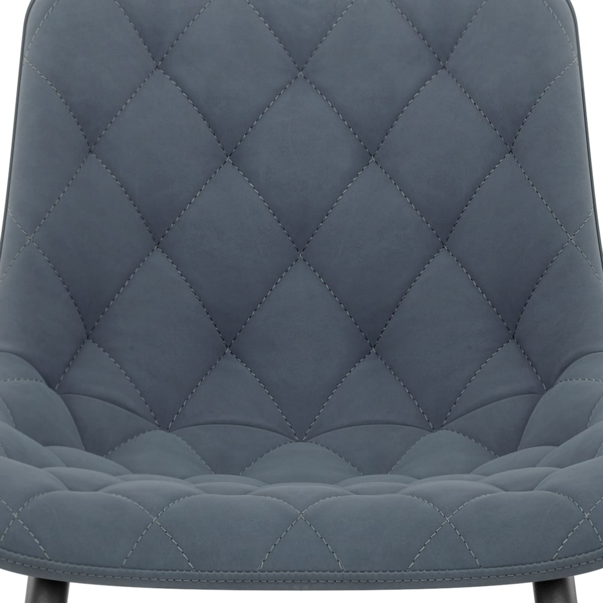 Taburete Polipiel Metal - Soho Azul