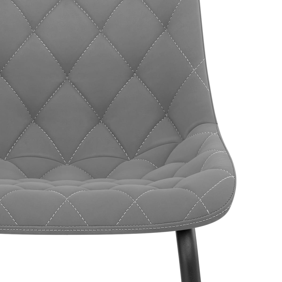 Taburete Polipiel Metal - Soho Gris