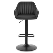 Taburete Cuero Auténtico - Sol Negro