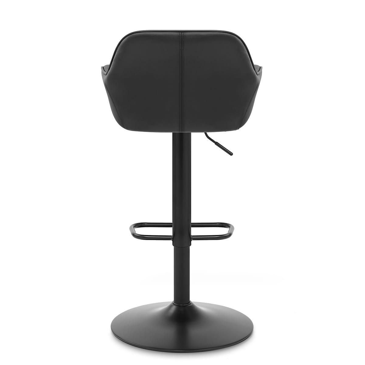 Taburete Cuero Auténtico - Sol Negro