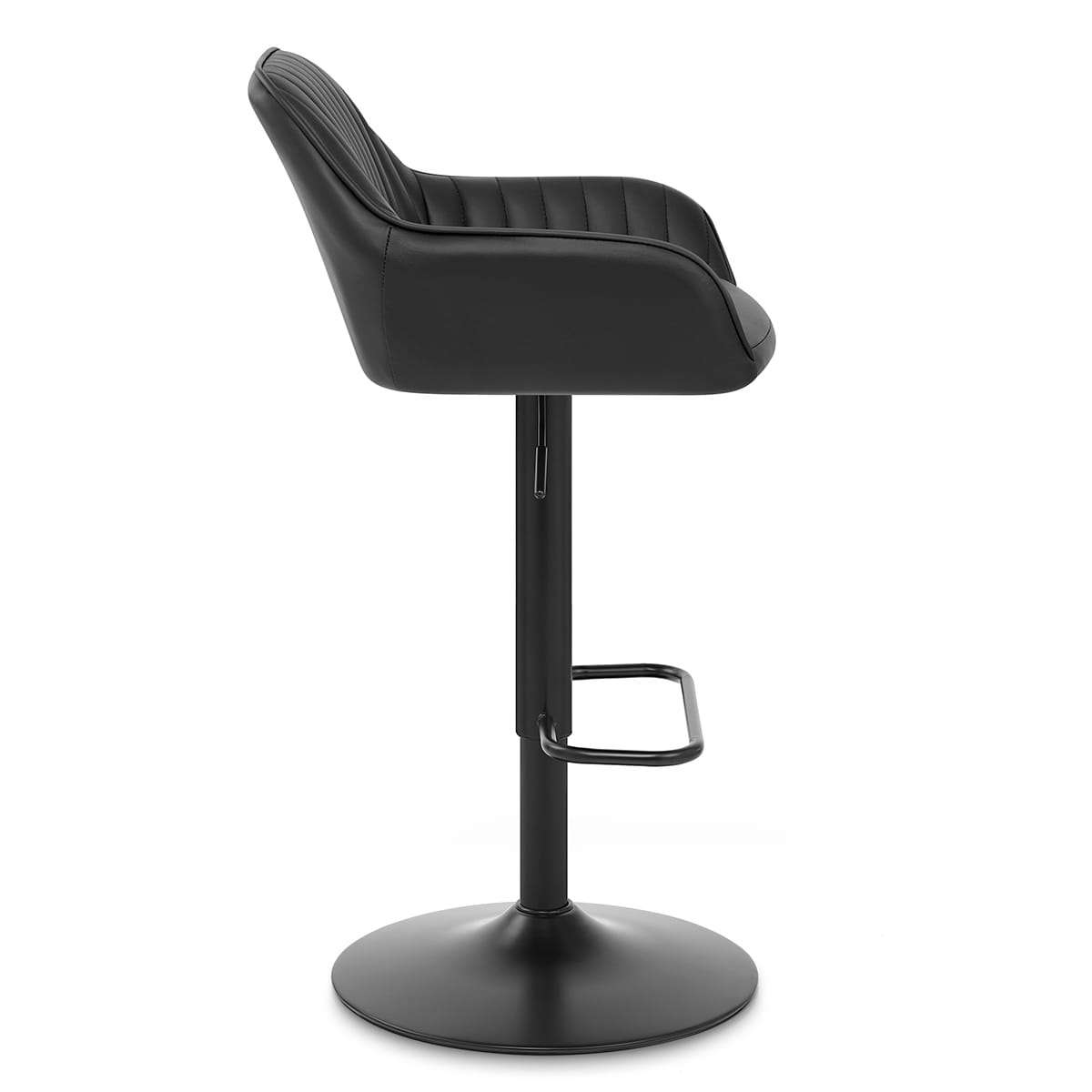 Taburete Cuero Auténtico - Sol Negro