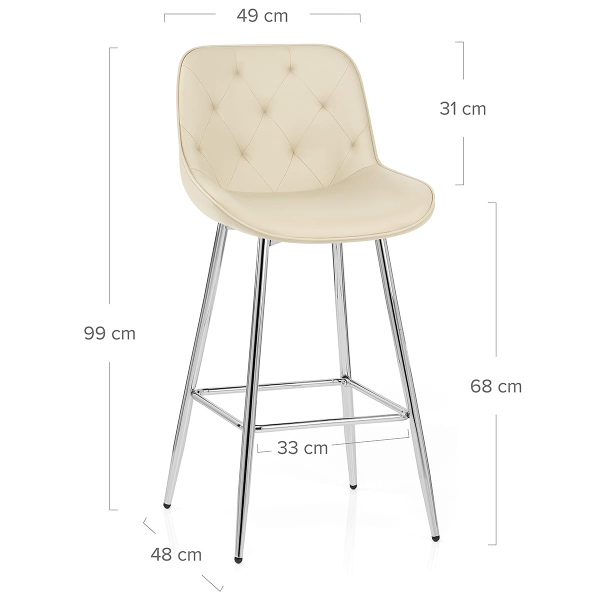 Taburete Polipiel - Sprint Crema