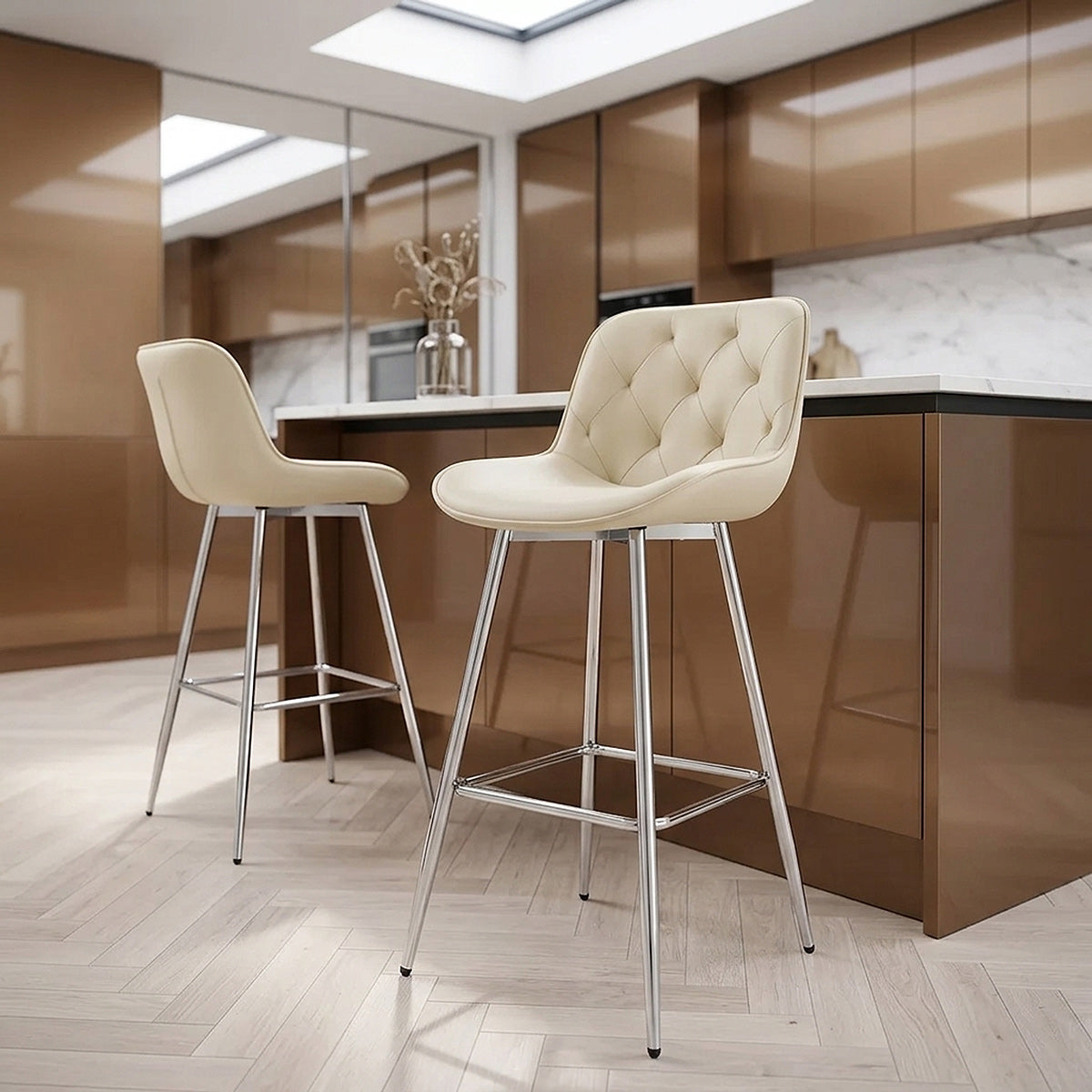 Taburete Polipiel - Sprint Crema