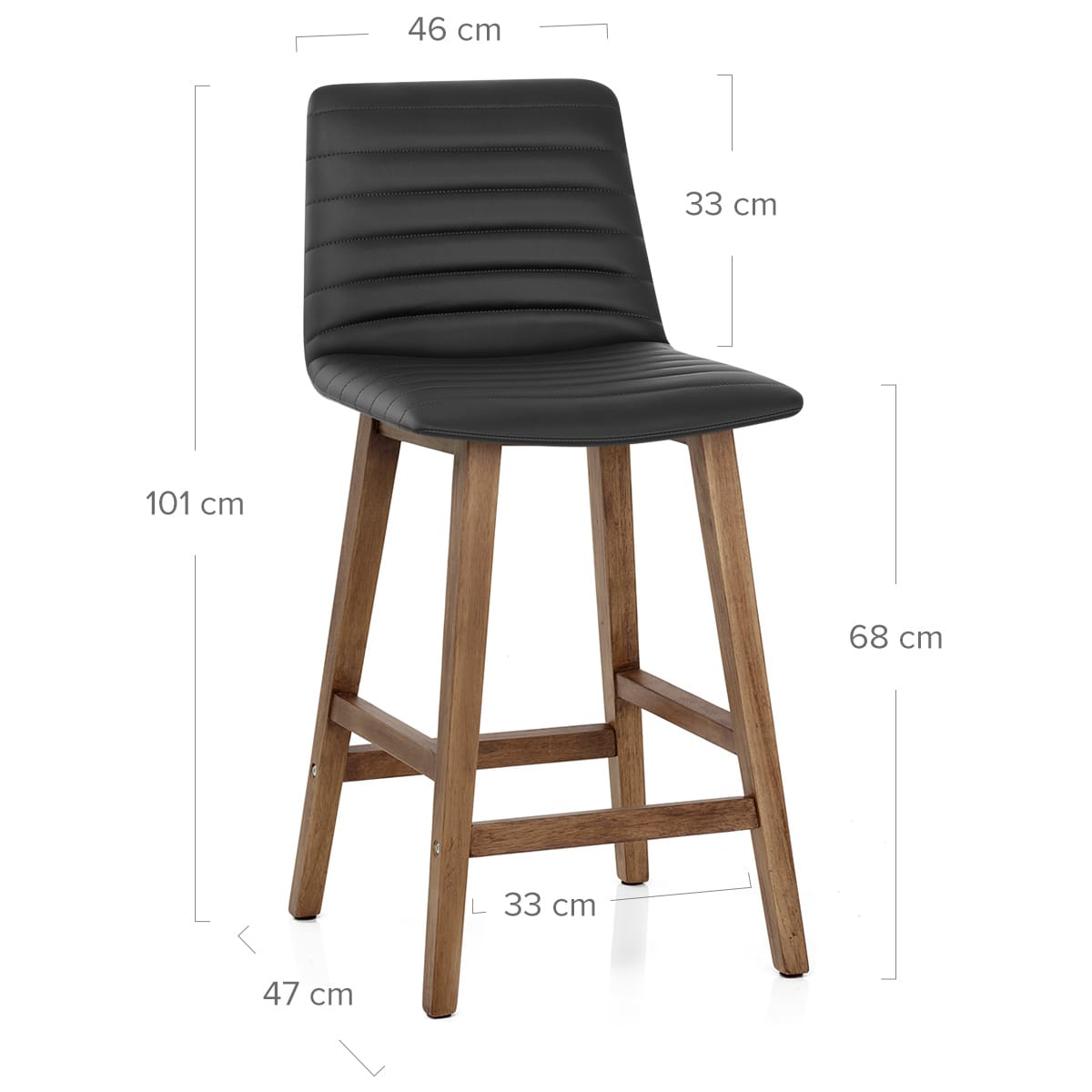 Taburete Polipiel Madera - Spritz Negro
