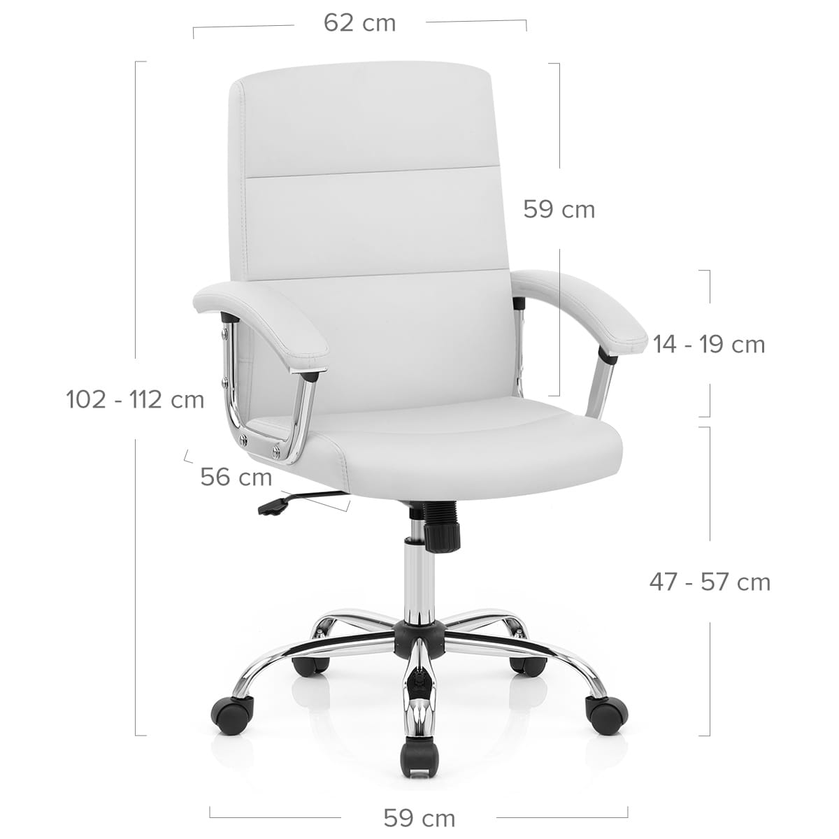 Silla Oficina Polipiel - Stanford Blanco
