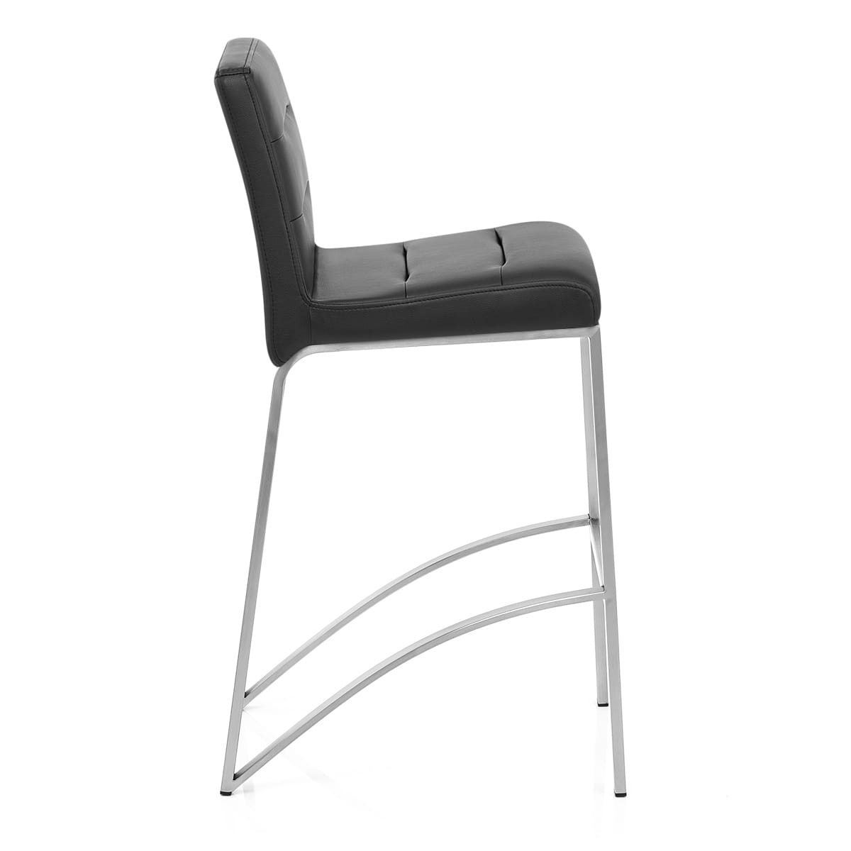 Taburete Polipiel Satinado - Estela Negro