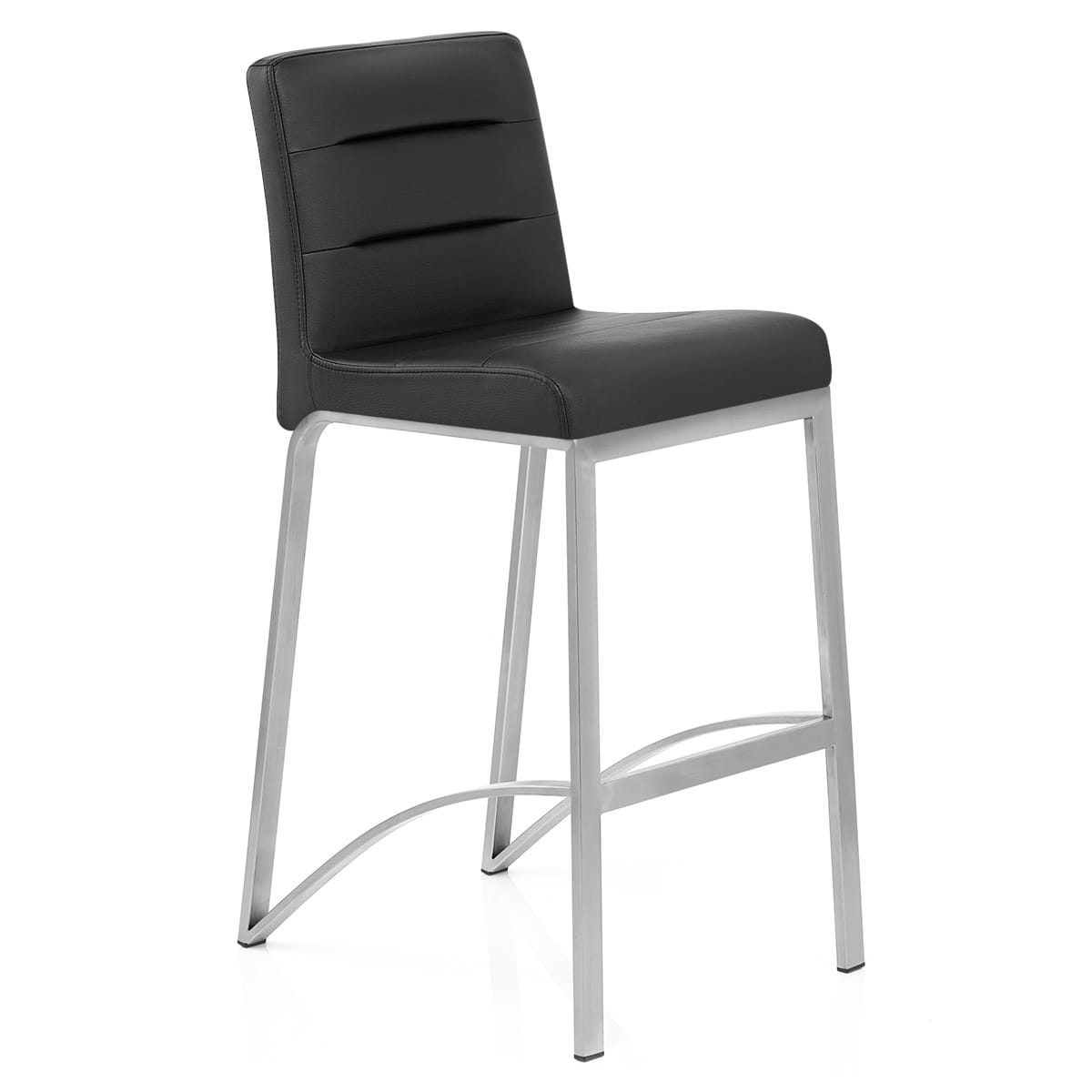Taburete Polipiel Satinado - Estela Negro