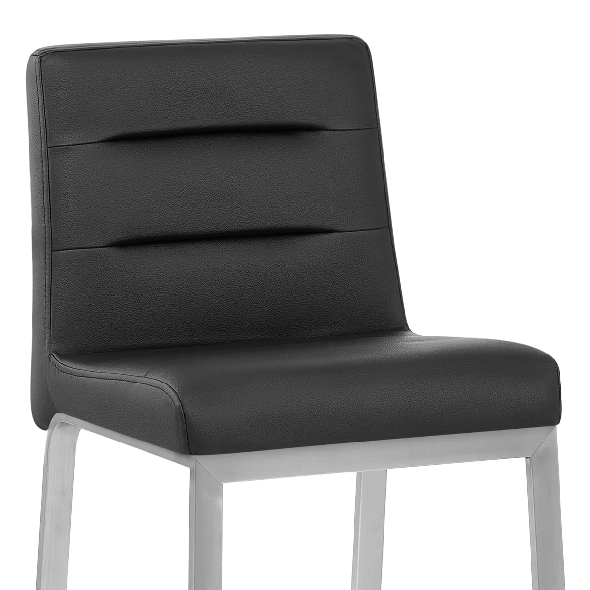 Taburete Polipiel Satinado - Estela Negro