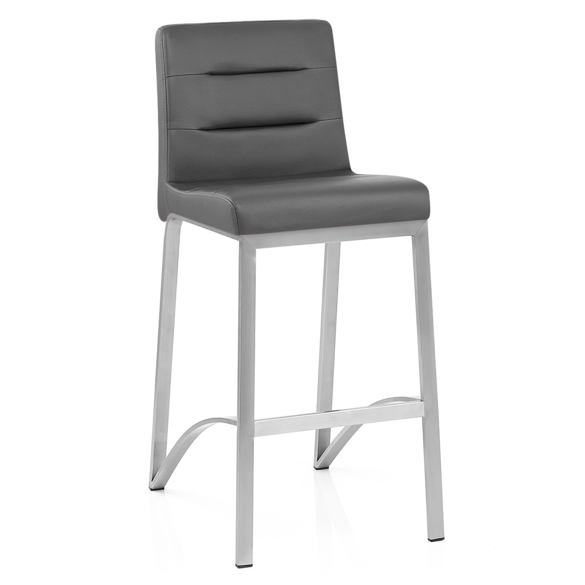 Taburete Polipiel Satinado - Estela Gris