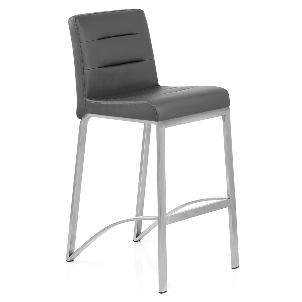 Taburete Polipiel Satinado - Estela Gris