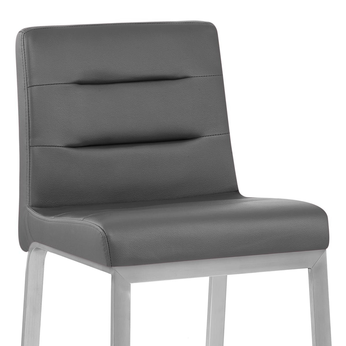 Taburete Polipiel Satinado - Estela Gris
