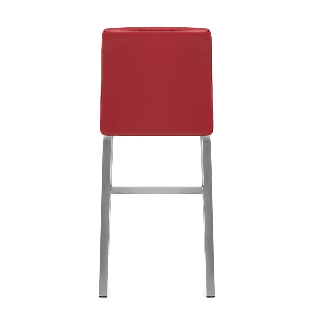 Taburete Polipiel Satinado - Estela Rojo