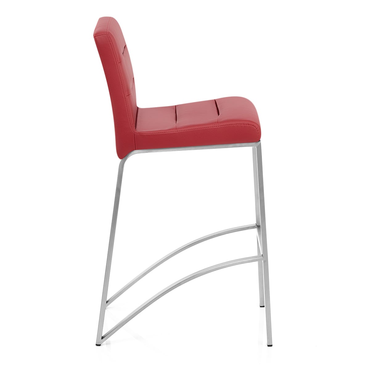 Taburete Polipiel Satinado - Estela Rojo
