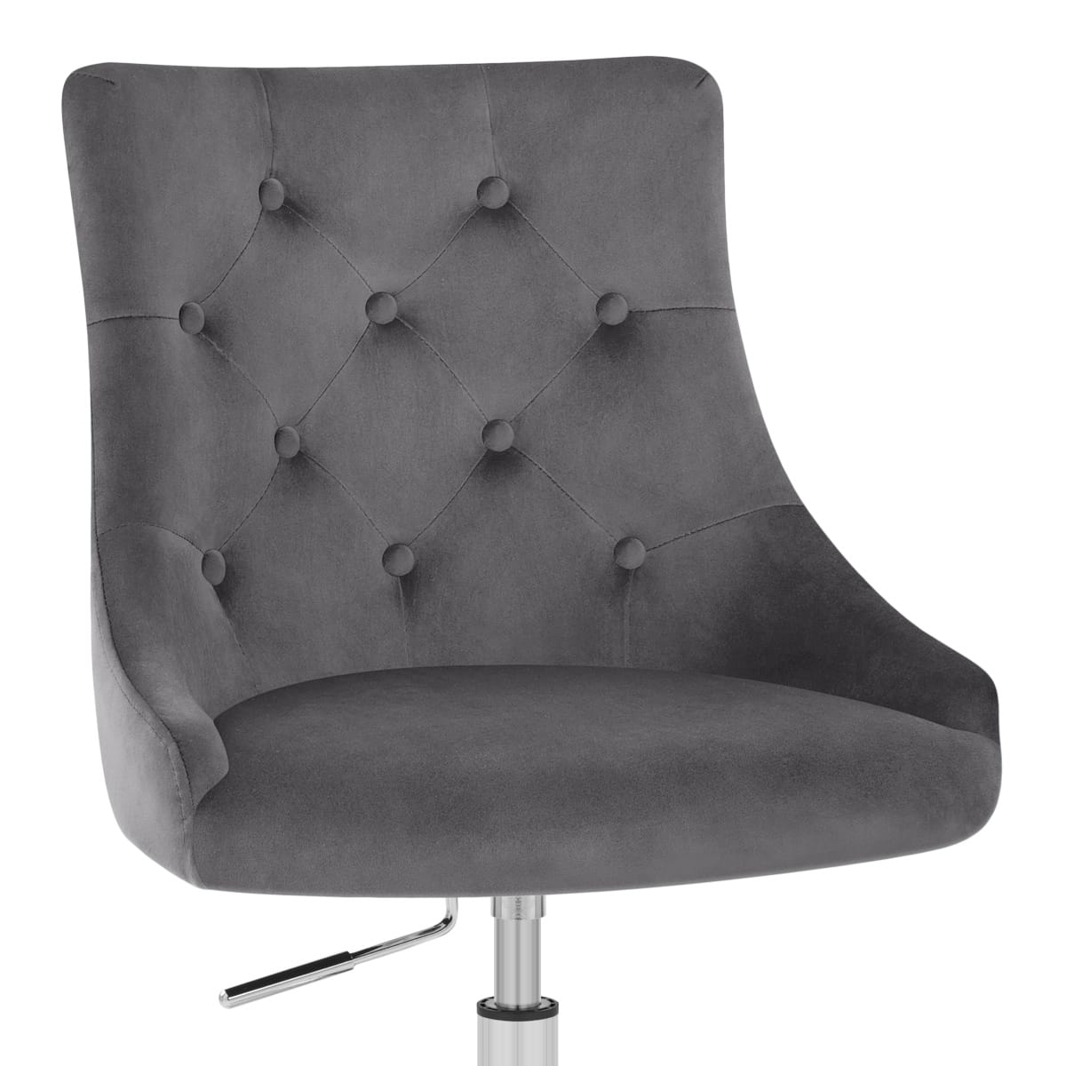 Silla Oficina Terciopelo - Sofia Gris Oscuro