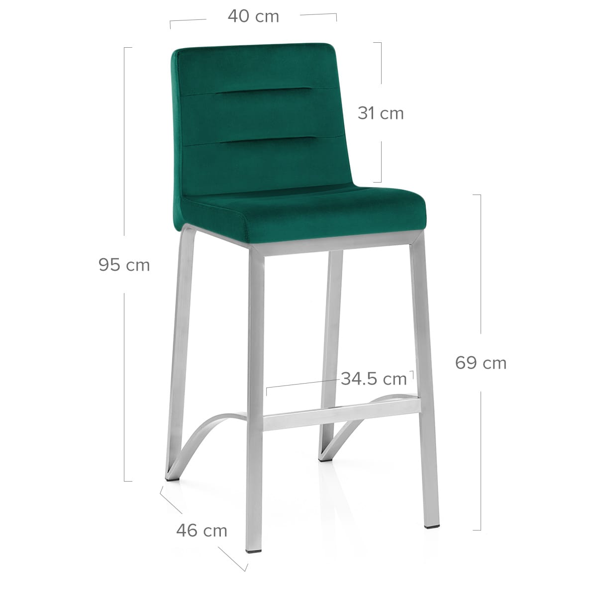 Taburete Terciopelo - Stella Verde