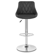 Taburete Polipiel Cromo - Stitch Negro