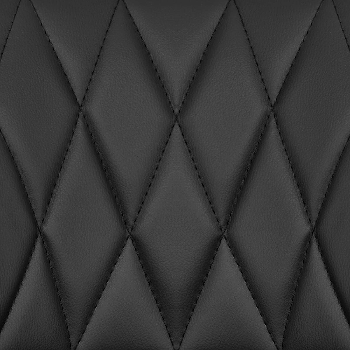 Taburete Polipiel Cromo - Stitch Negro