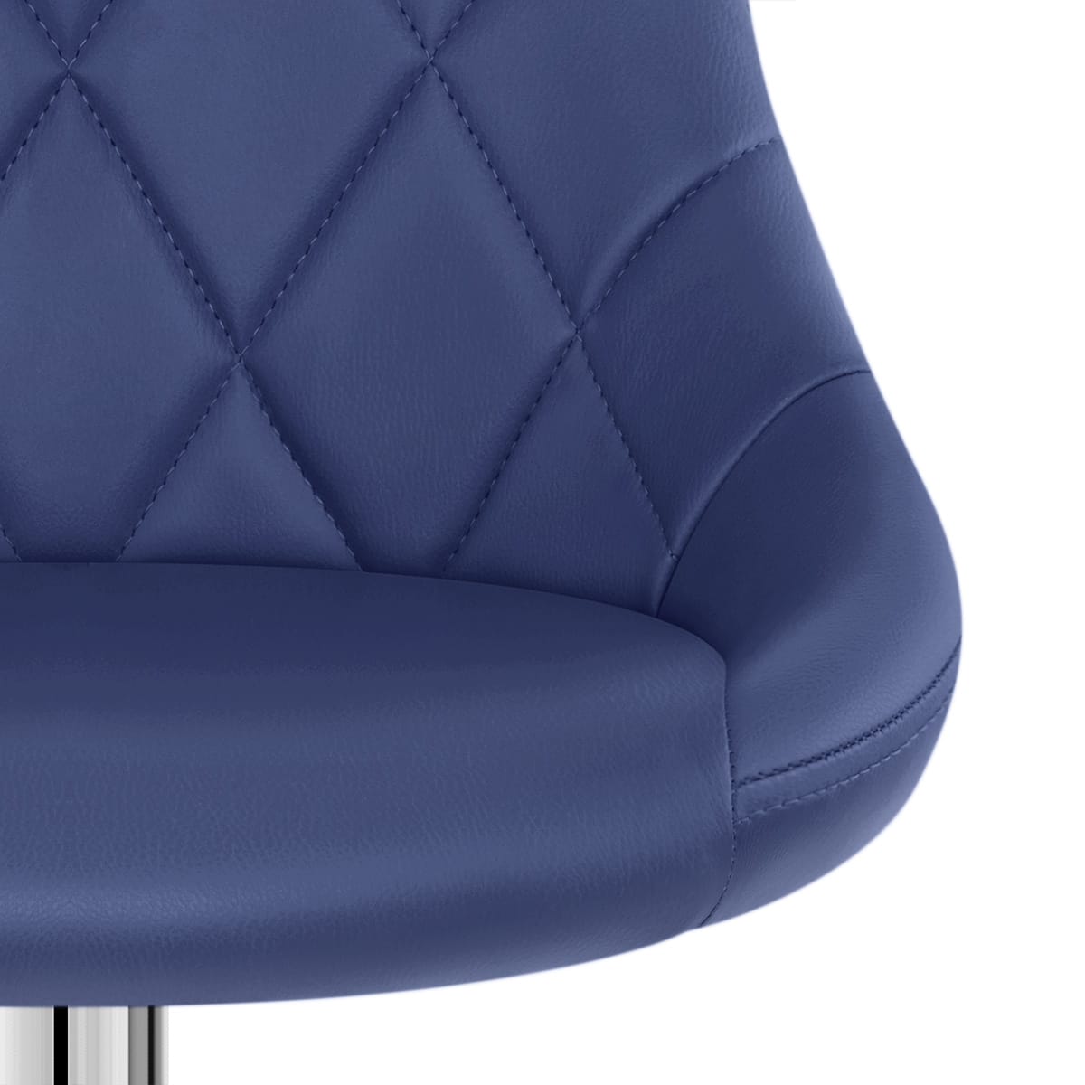 Taburete Polipiel Cromo - Stitch Azul