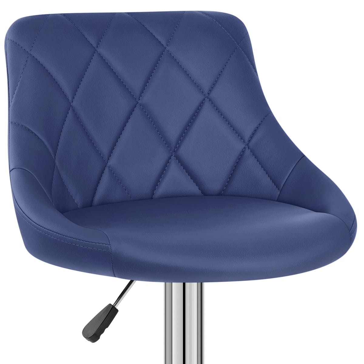 Taburete Polipiel Cromo - Stitch Azul