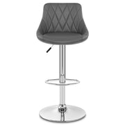 Taburete Polipiel Cromo - Stitch Gris