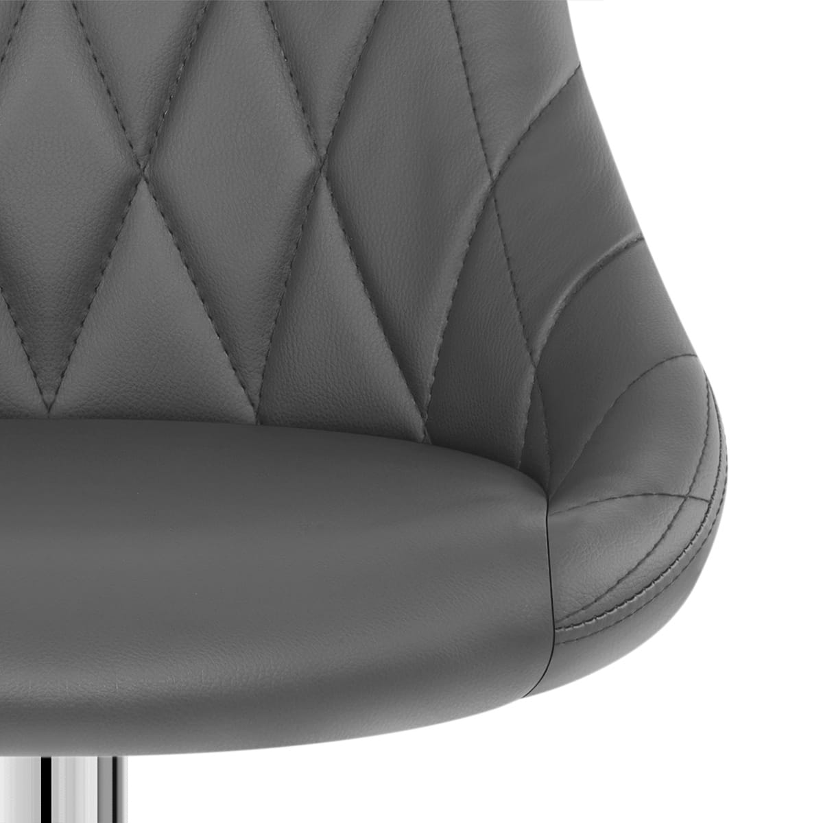 Taburete Polipiel Cromo - Stitch Gris
