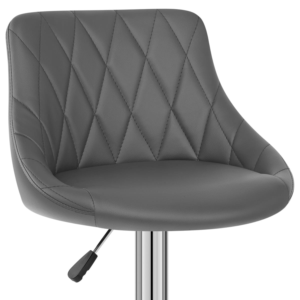 Taburete Polipiel Cromo - Stitch Gris